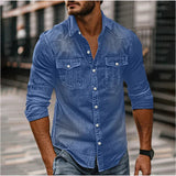 Chemise en Denim Slim Homme