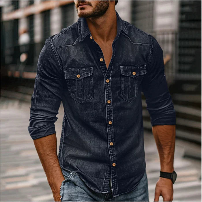 Chemise en Denim Slim Homme