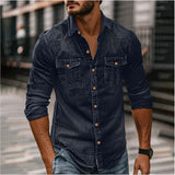 Chemise en Denim Slim Homme