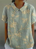 Chemise fleurie femme coupe ample légère respirante décontractée été