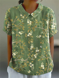 Chemise fleurie femme coupe ample légère respirante décontractée été