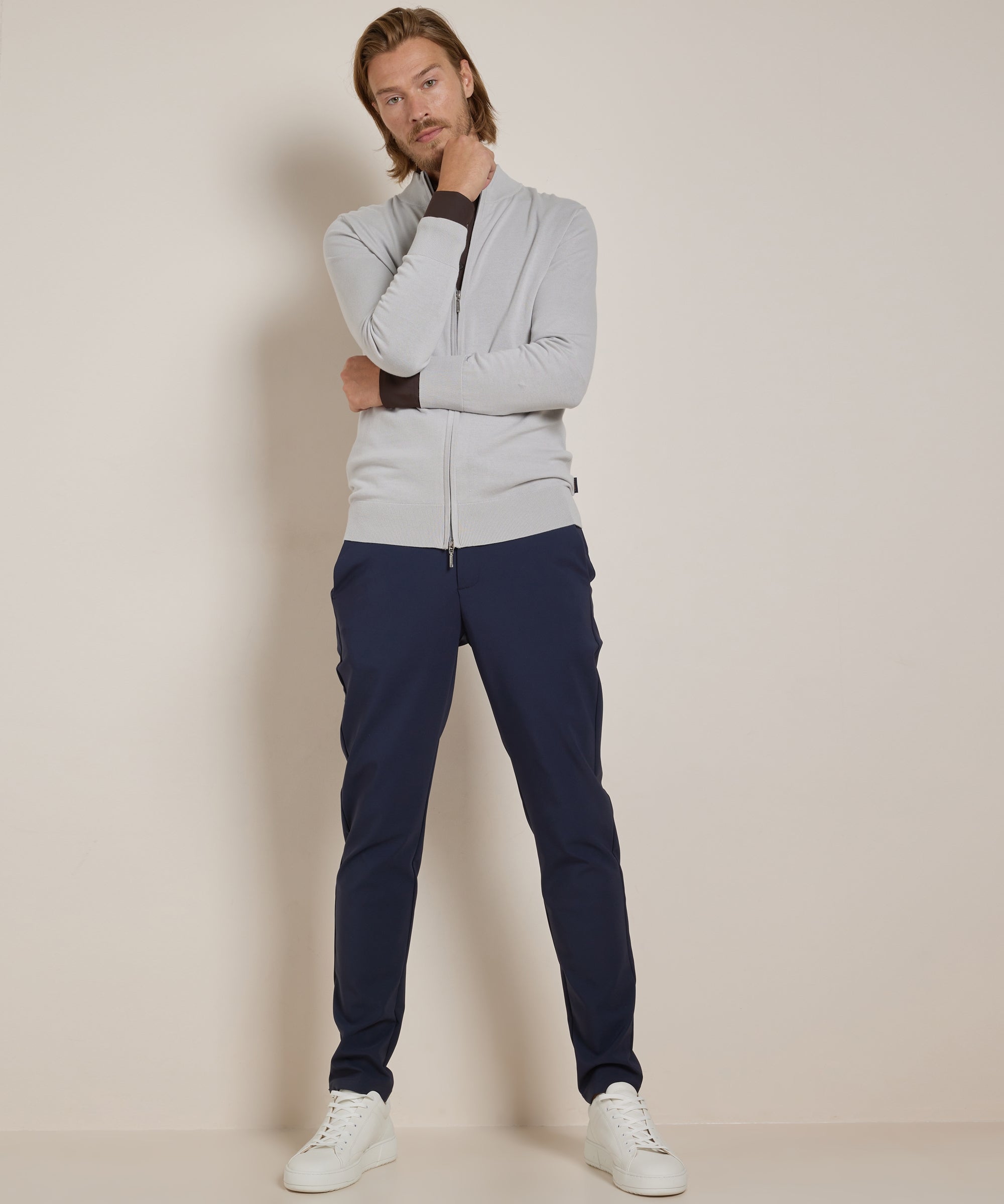 Chemise homme stretch regular fit manches longues smart casual