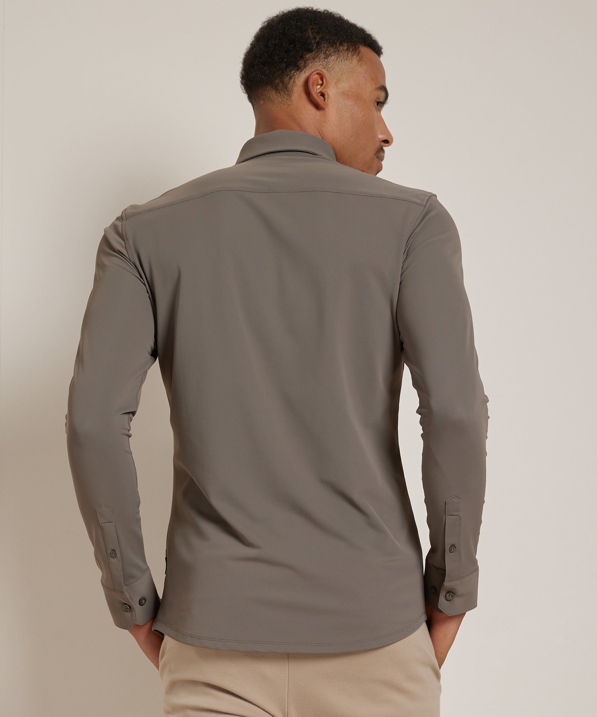 Chemise homme stretch regular fit manches longues smart casual