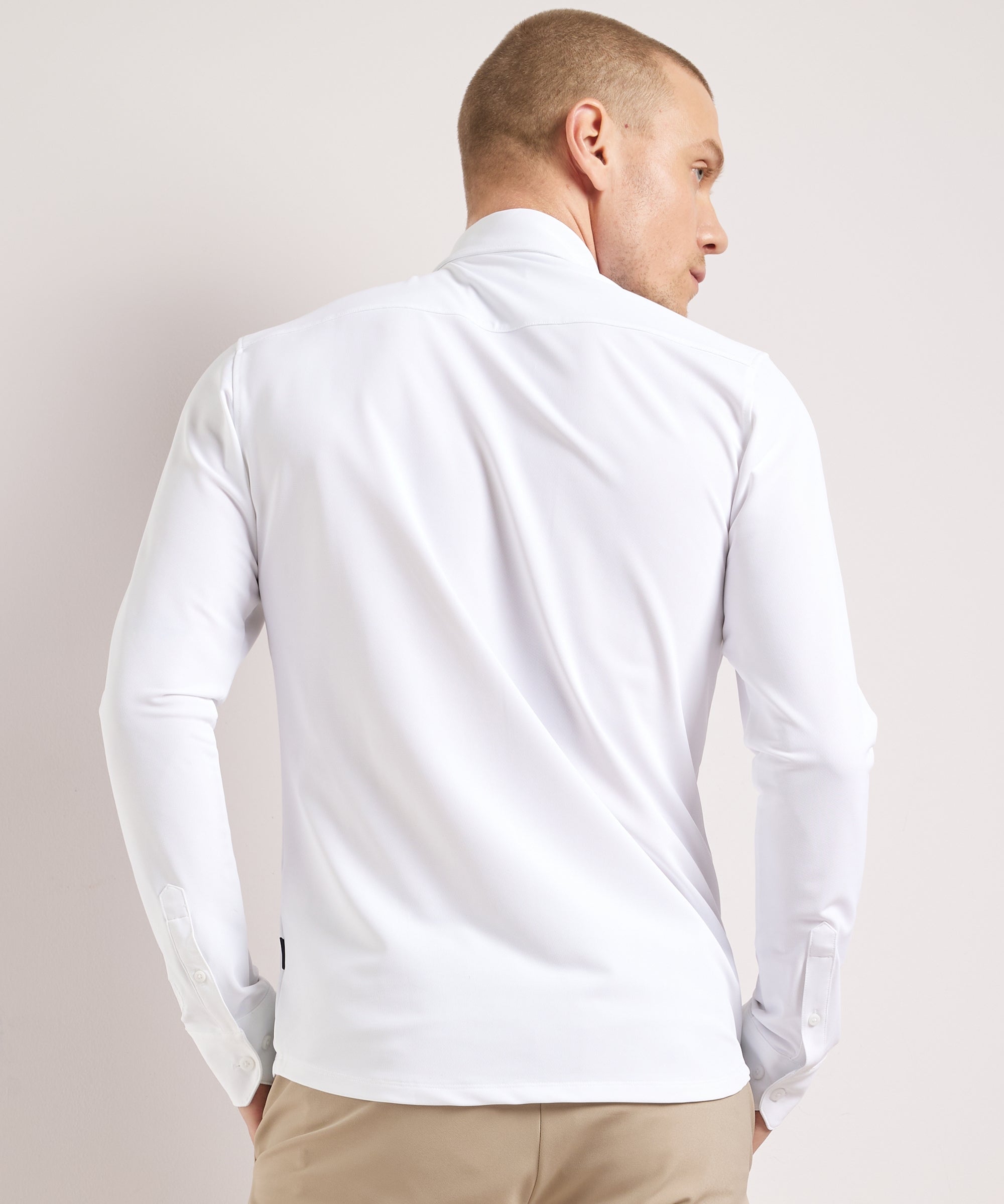 Chemise homme stretch regular fit manches longues smart casual
