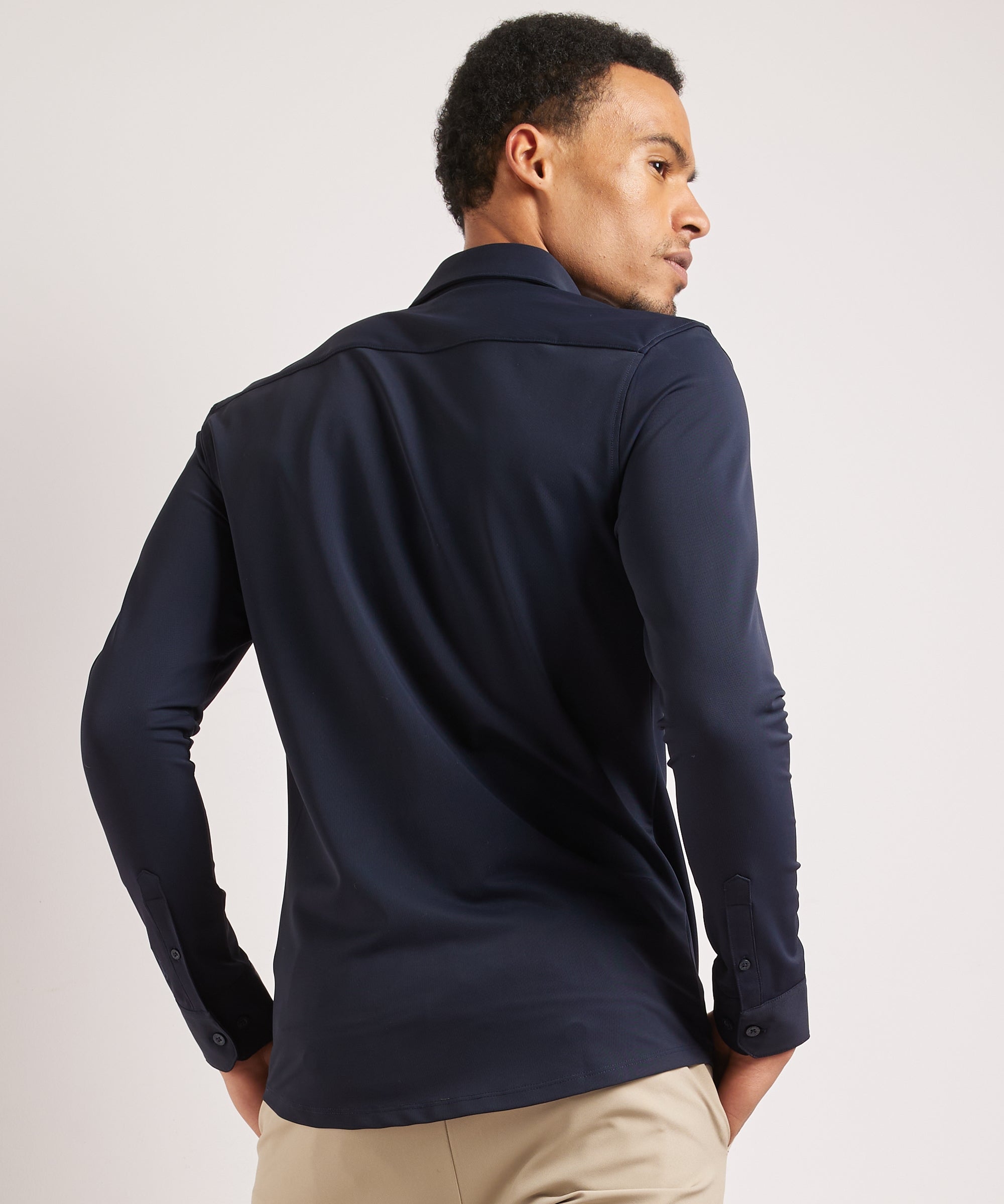 Chemise homme stretch regular fit manches longues smart casual