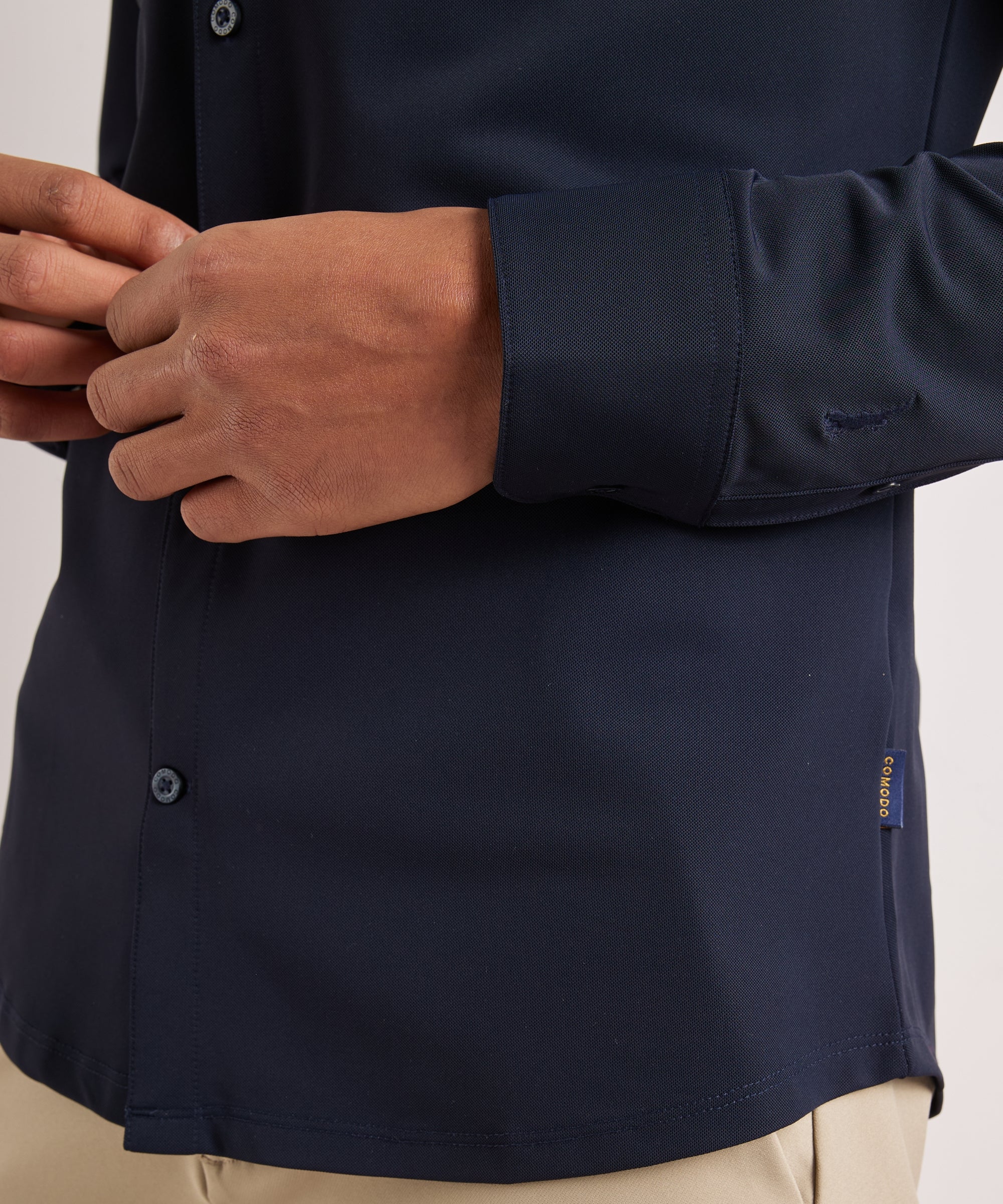 Chemise homme stretch regular fit manches longues smart casual