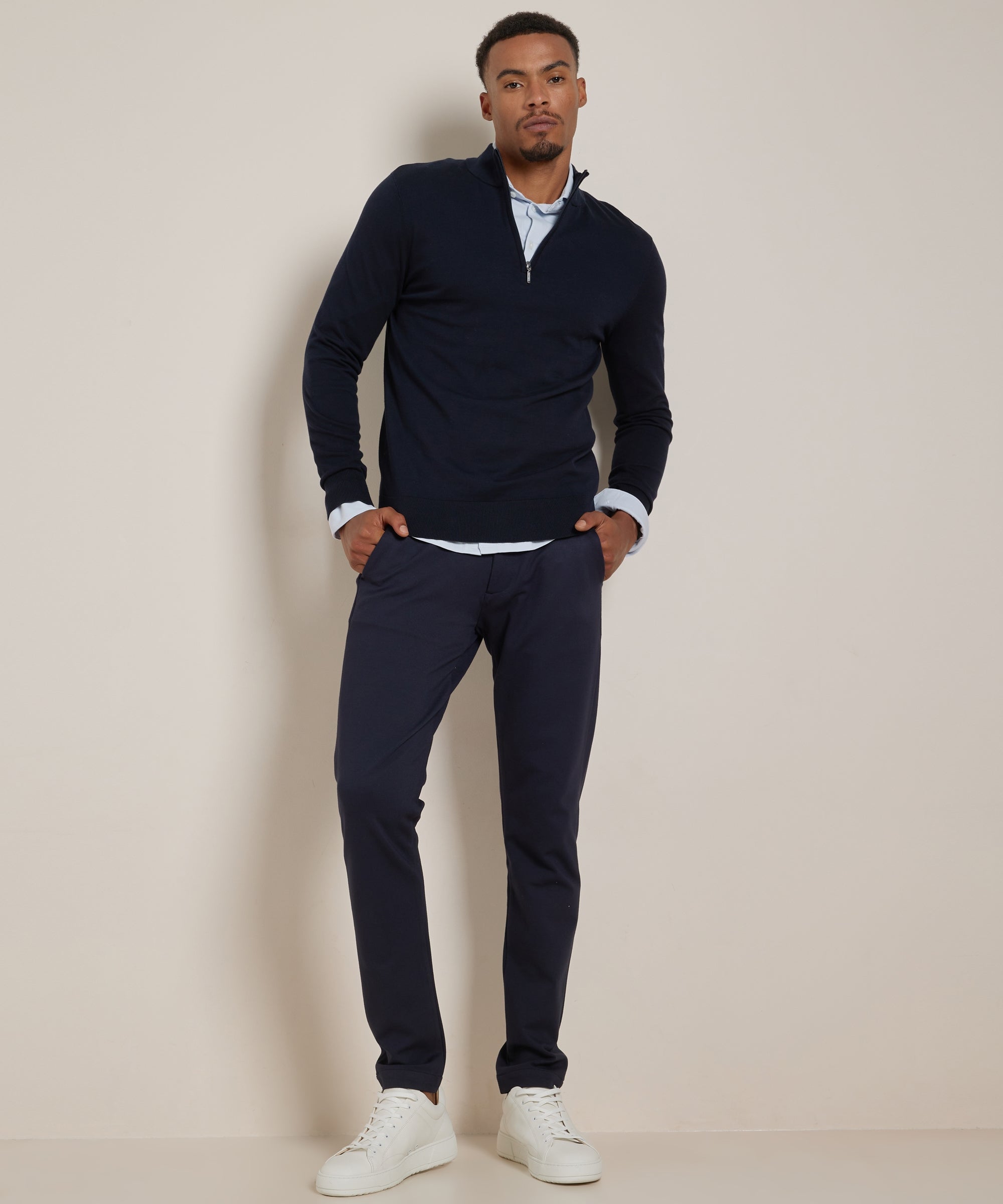 Chemise homme stretch slim fit manches longues col classique