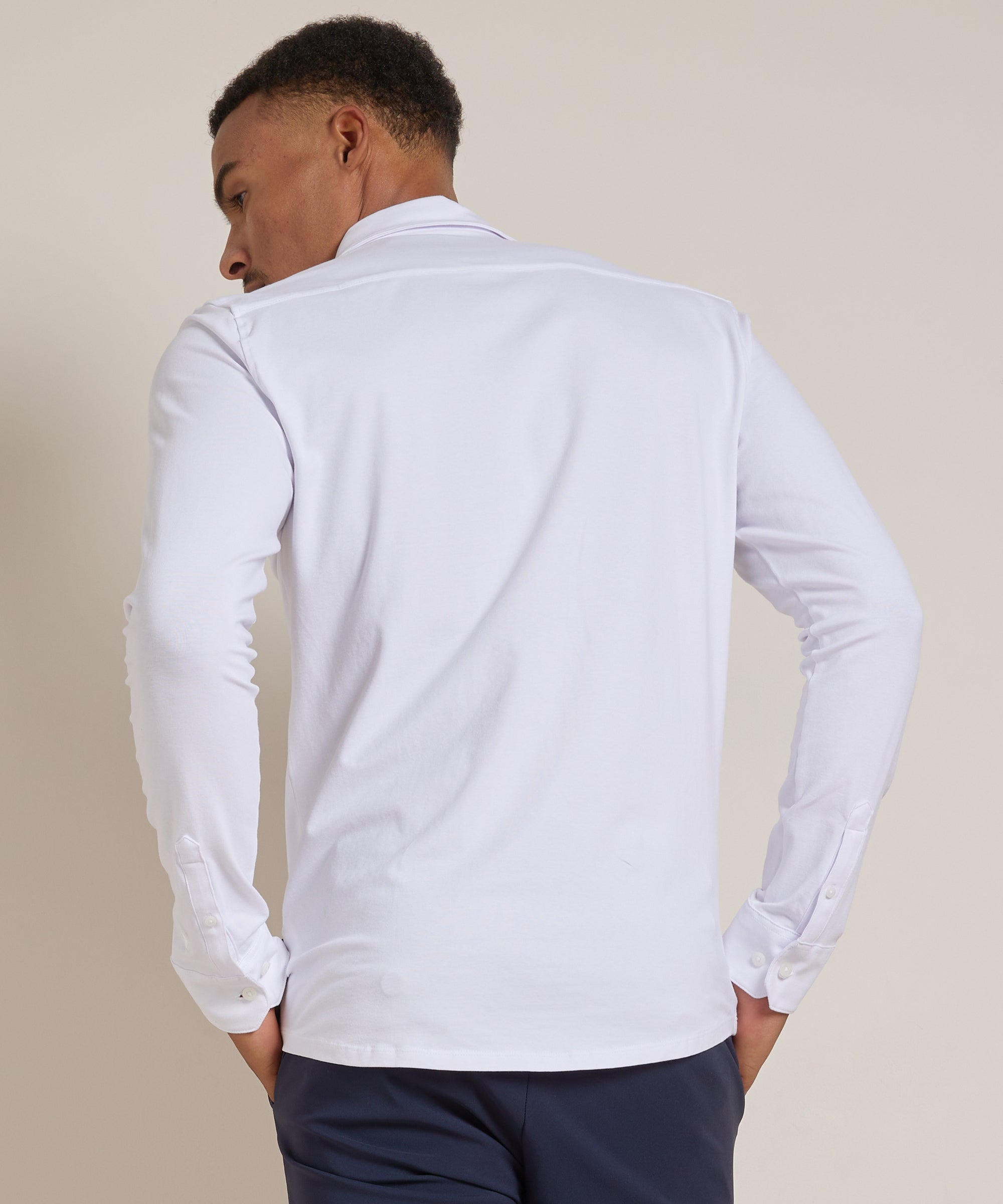 Chemise homme stretch slim fit manches longues col classique