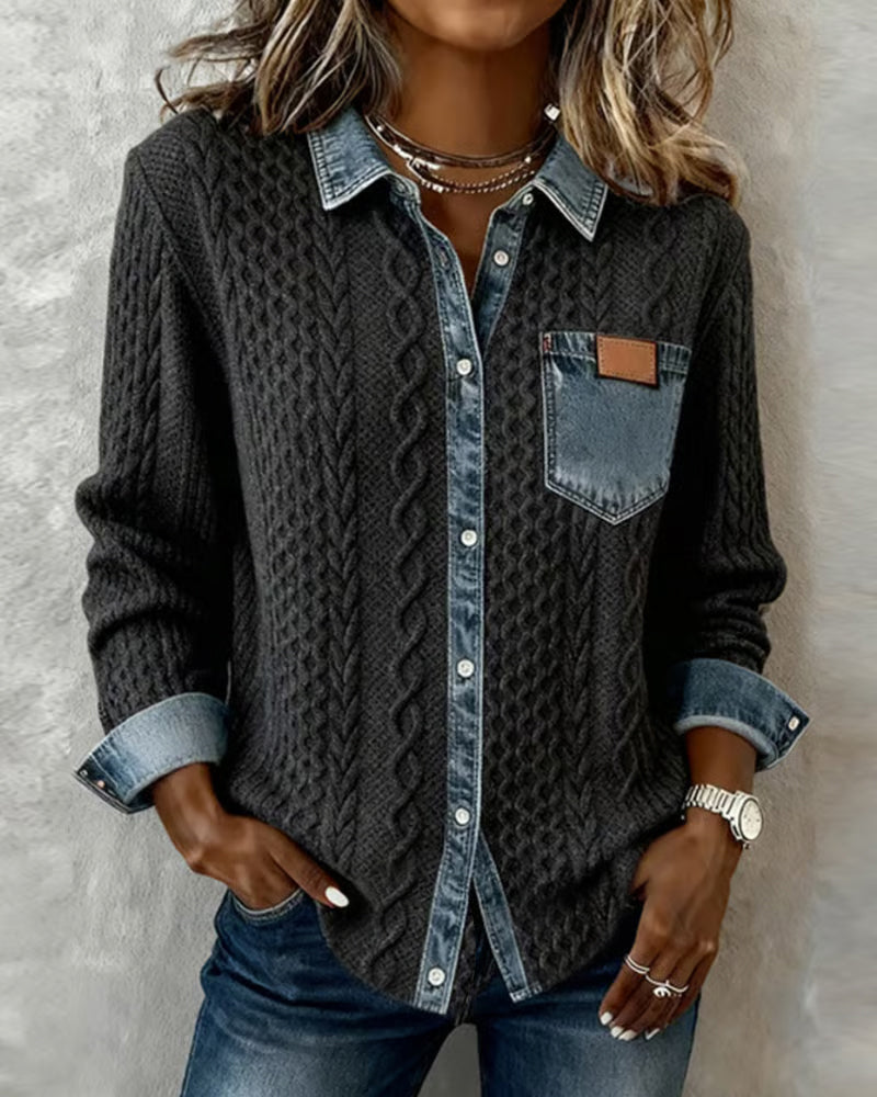 Chemise manches longues femme coupe ajustée