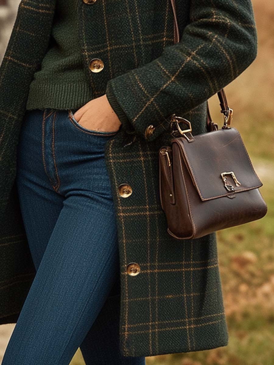 Constance - Manteau Laine Carreaux