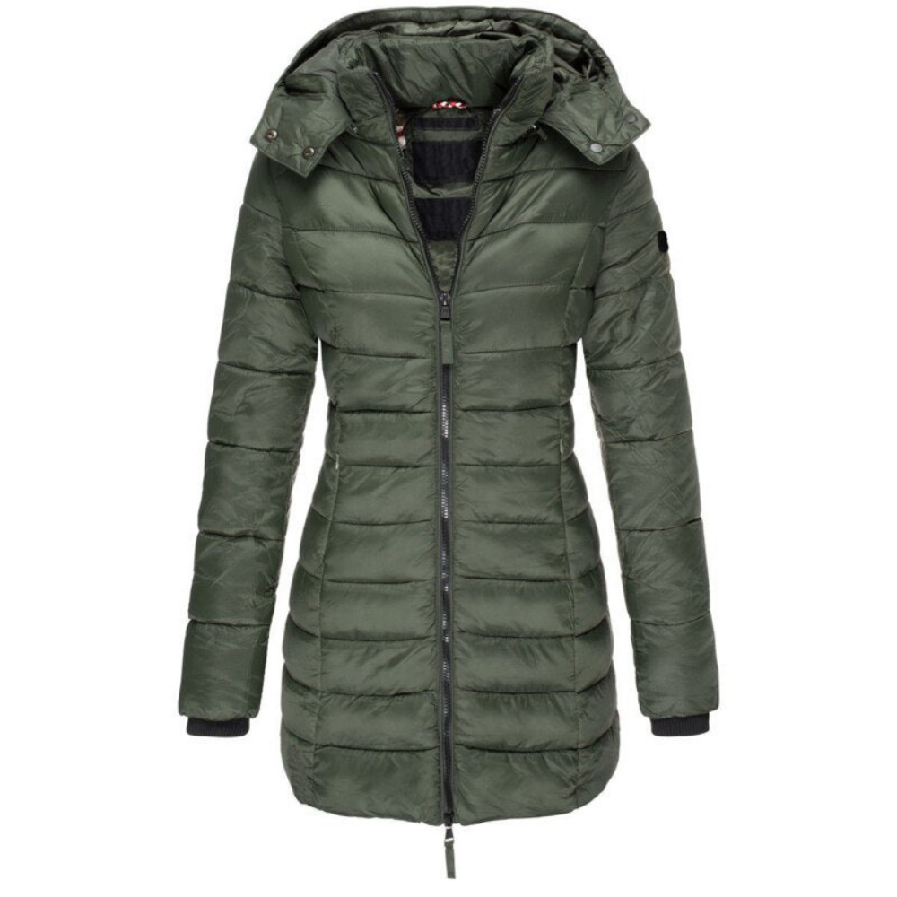 Doudoune à capuche femme zippée