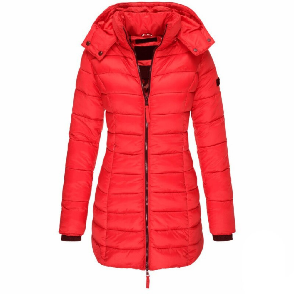 Doudoune à capuche femme zippée