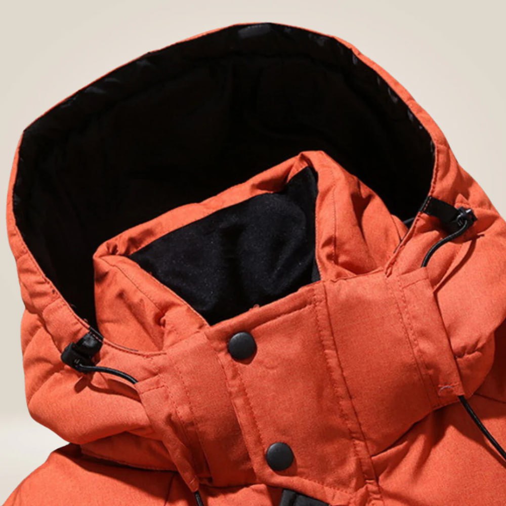 Doudoune Homme en Duvet Chaude à Capuche Amovible