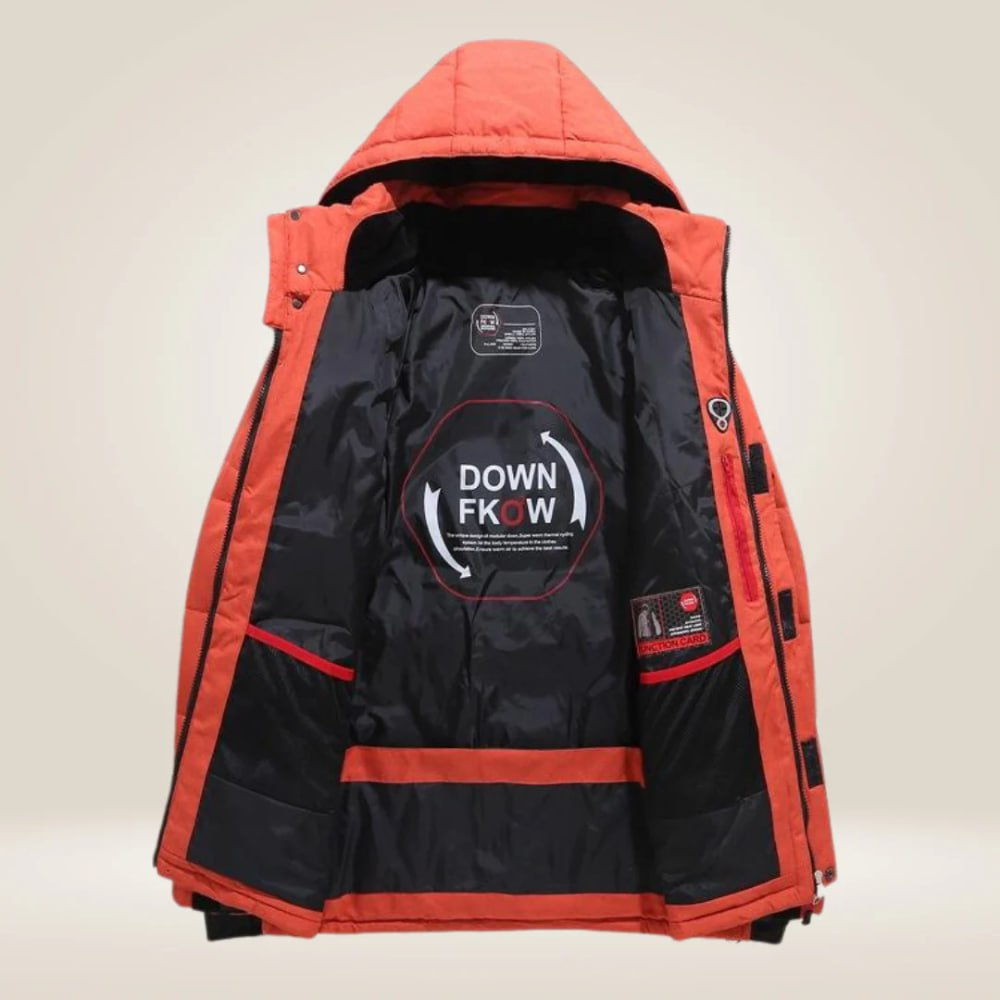 Doudoune Homme en Duvet Chaude à Capuche Amovible