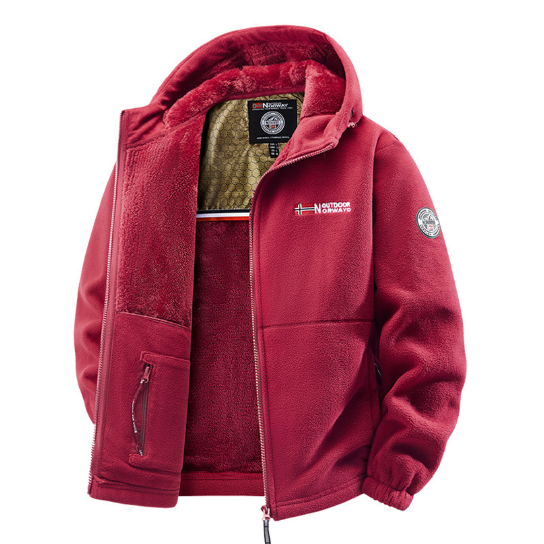 Doudoune Homme Légère Déperlante Coupe-Vent Hiver - Rouge