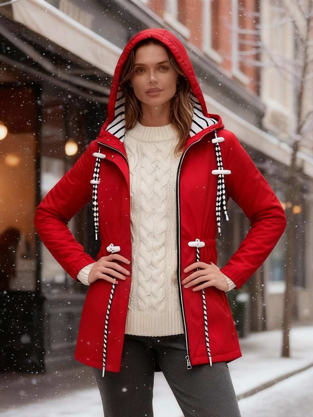Éliane - Veste Longue Imperméable