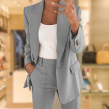 Ensemble 2 pièces femme chic - Gris