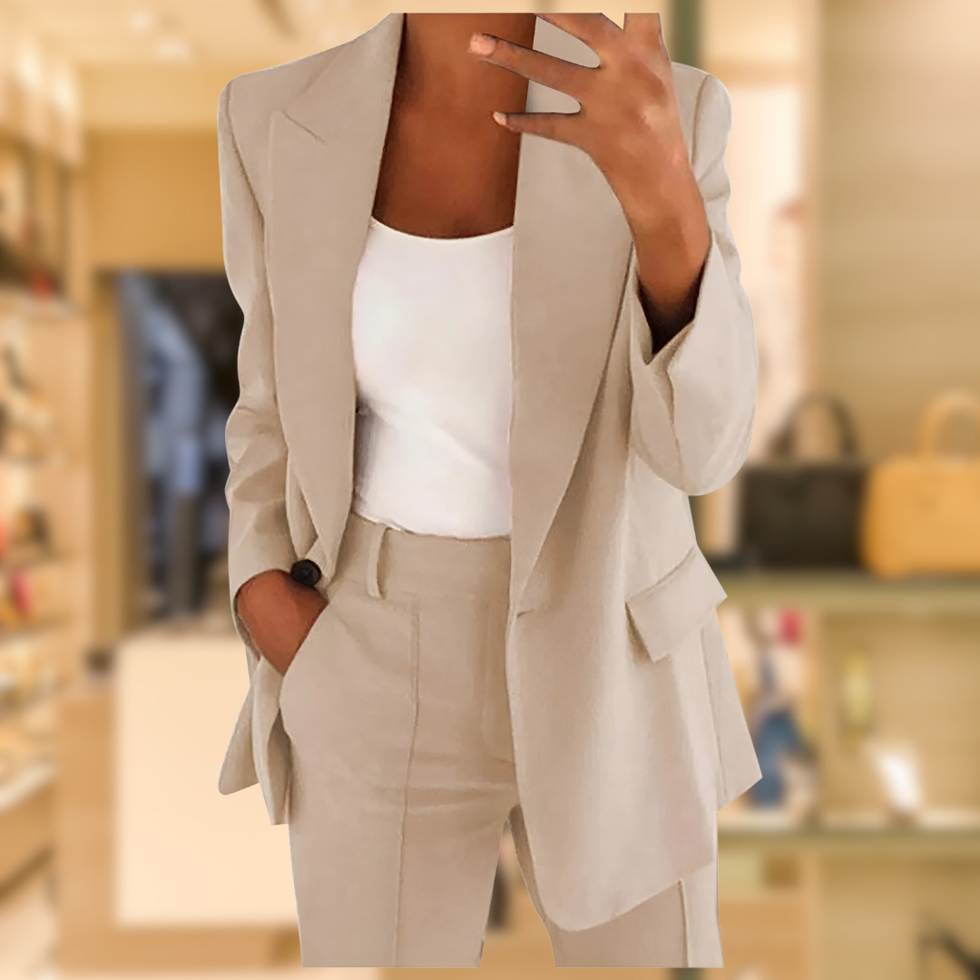 Ensemble 2 pièces femme chic - Beige