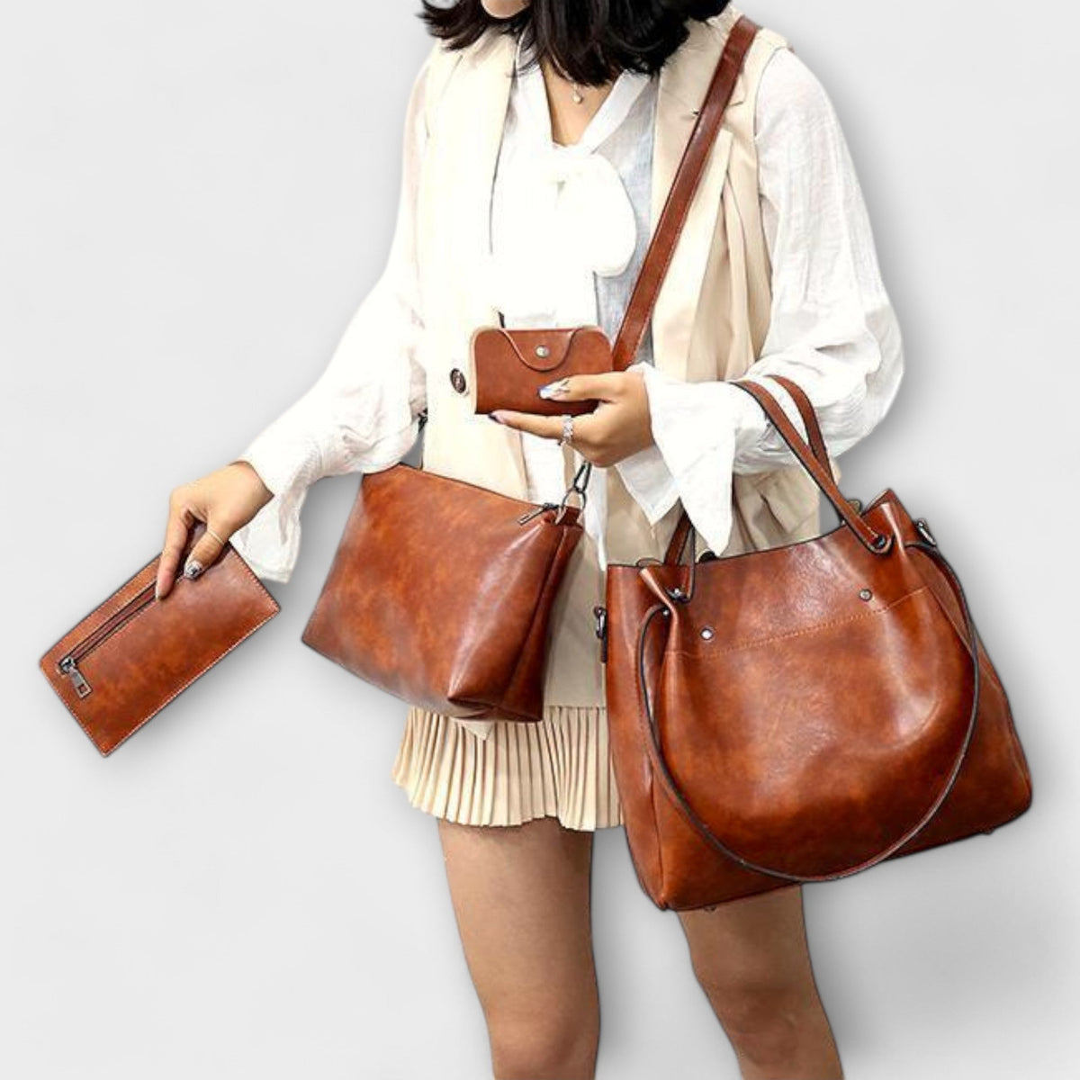 Juliette - Ensemble Sacs Cabas Cuir