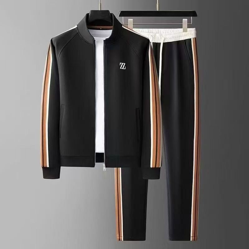 Ensemble Jogging Homme Coton Veste Zippée Pantalon Cordon