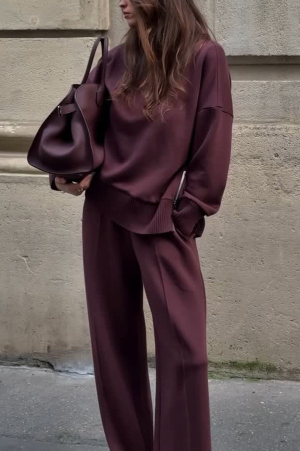 Ensemble Maille Femme Manches Courtes Coupe Décontractée