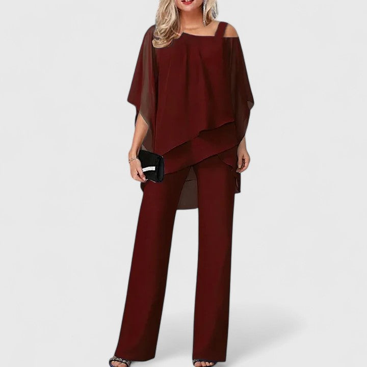 Delphine - Ensemble Pantalon Chic Cape