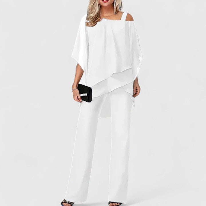 Delphine - Ensemble Pantalon Chic Cape