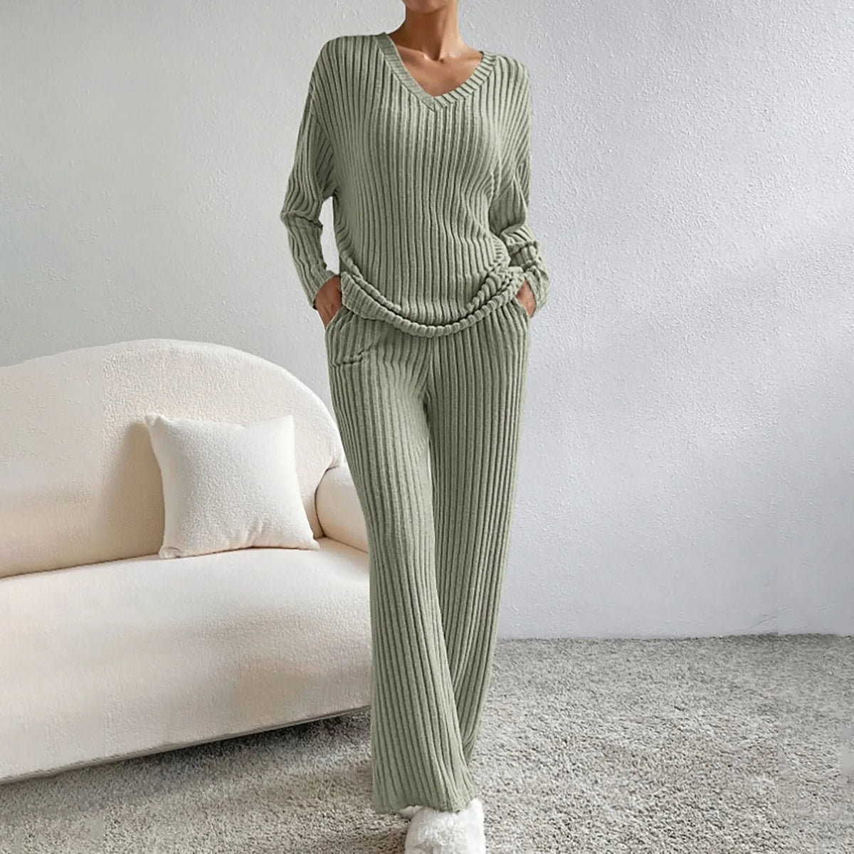 Anouk - Ensemble Pull Pantalon Côtelé
