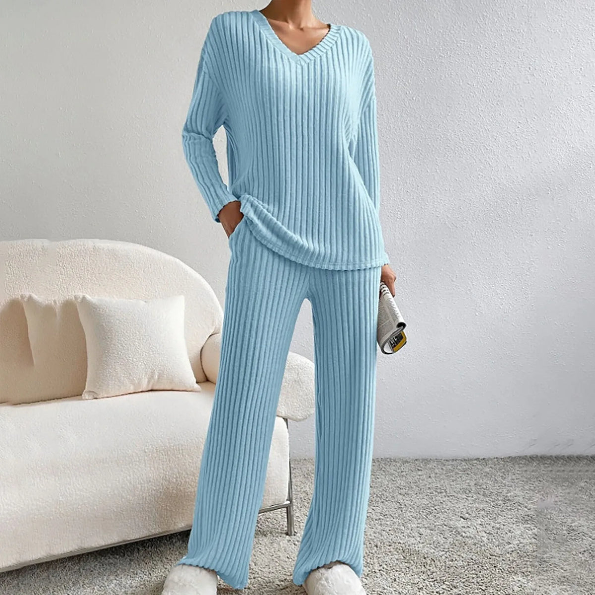 Anouk - Ensemble Pull Pantalon Côtelé