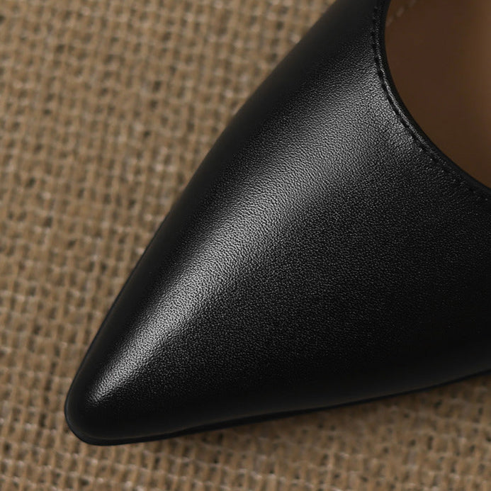 Typhaine - Escarpins Cuir Talon Kitten