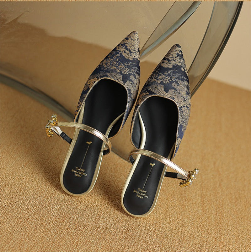 Escarpins slingback bout pointu femme