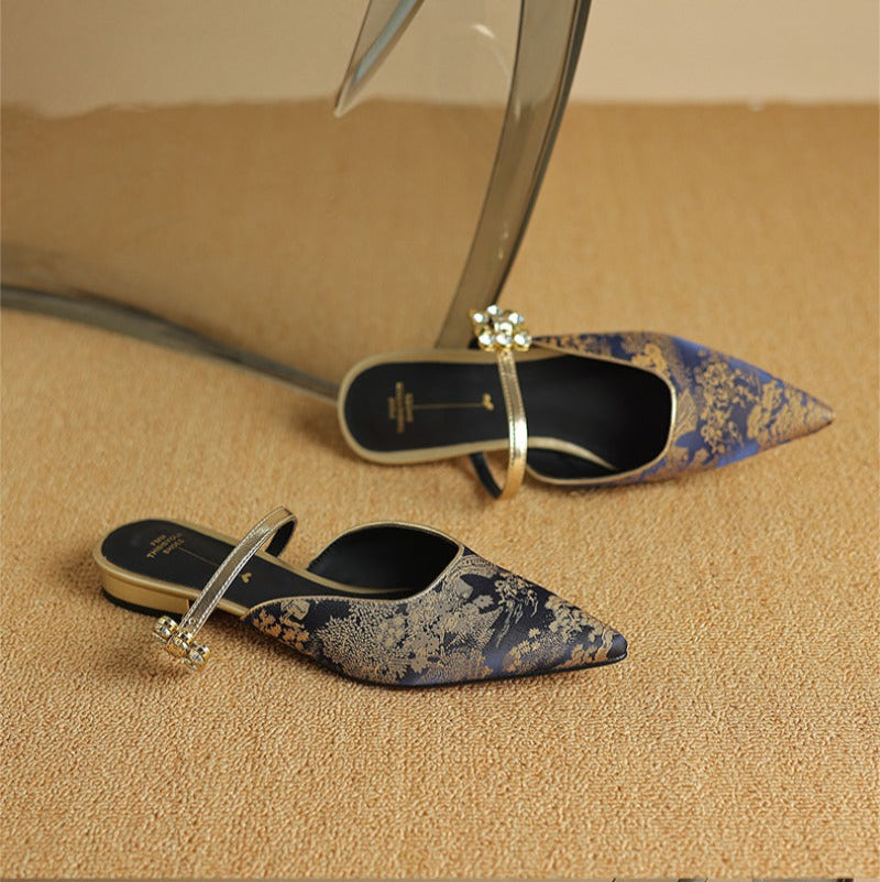 Escarpins slingback bout pointu femme