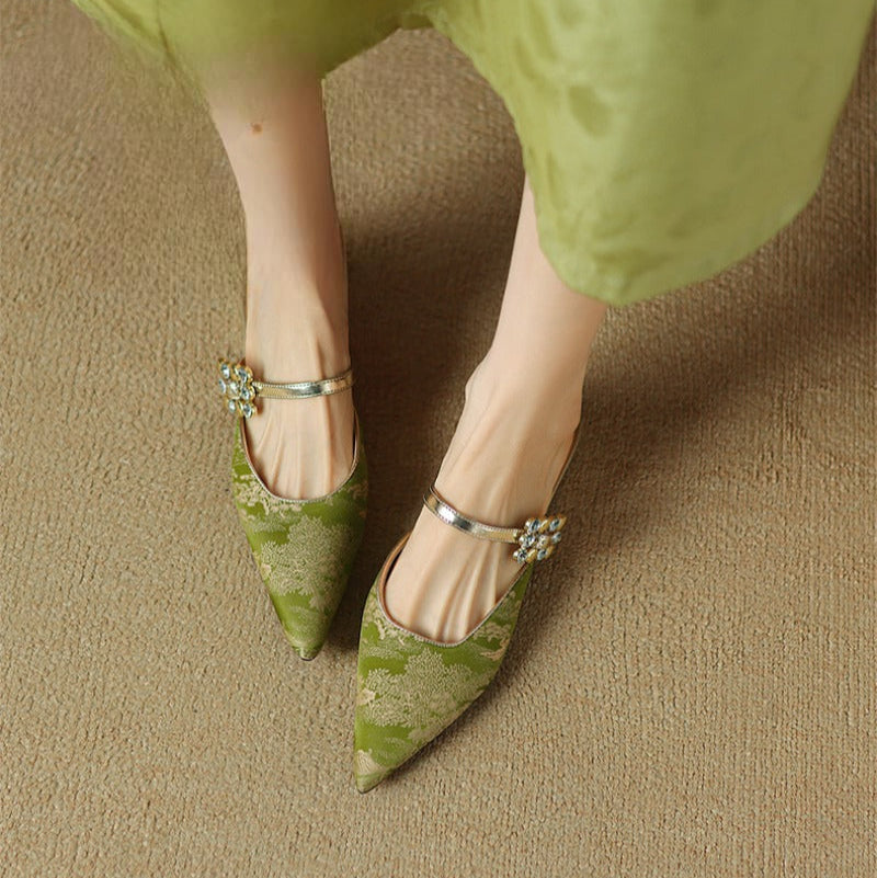 Escarpins slingback bout pointu femme