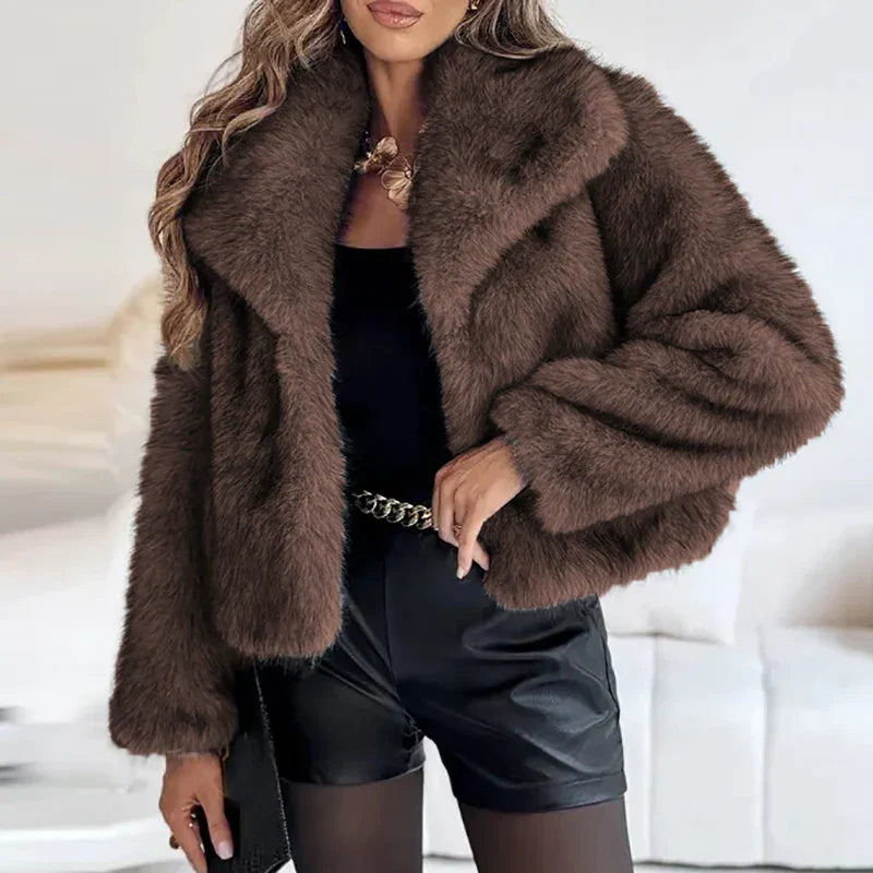 Francine - Veste Fausse Fourrure Courte