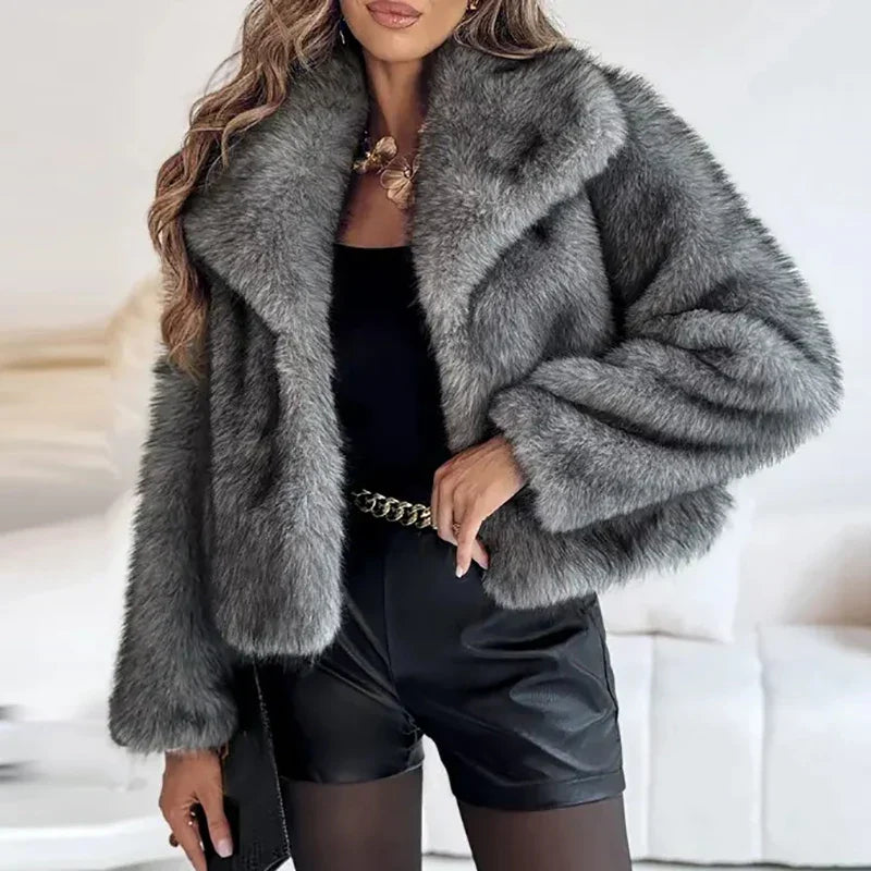 Francine - Veste Fausse Fourrure Courte