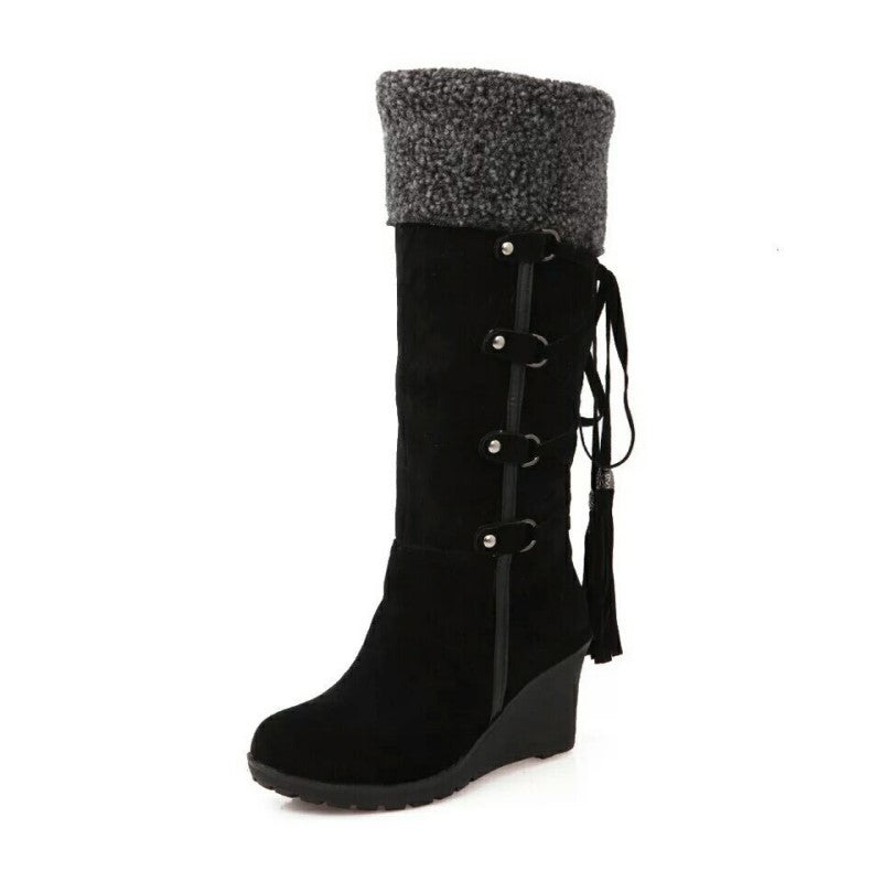 Gabrielle - Bottes Compensées Doublure Fourrure
