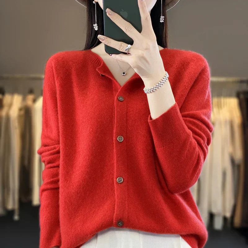 Gilet boutonné femme cardigan doux