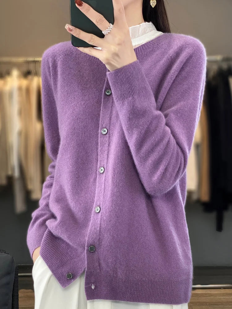 Gilet boutonné femme cardigan doux