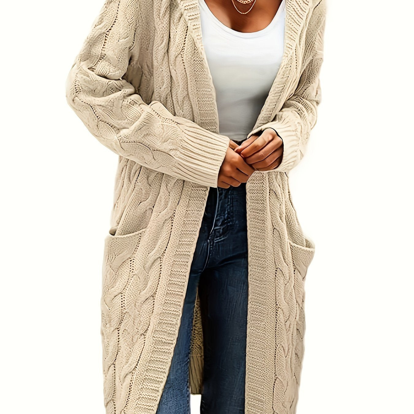 Gilet en maille sans col pour femme