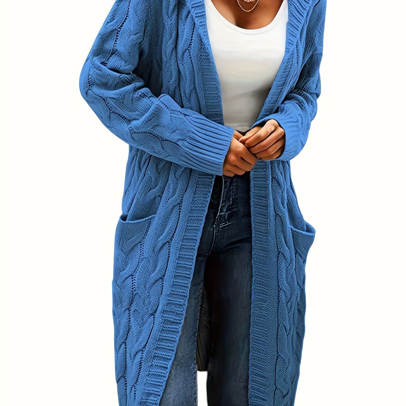 Gilet en maille sans col pour femme