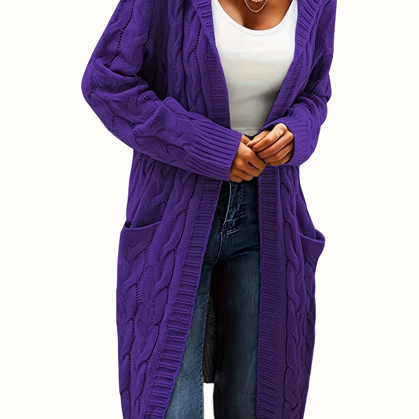 Gilet en maille sans col pour femme