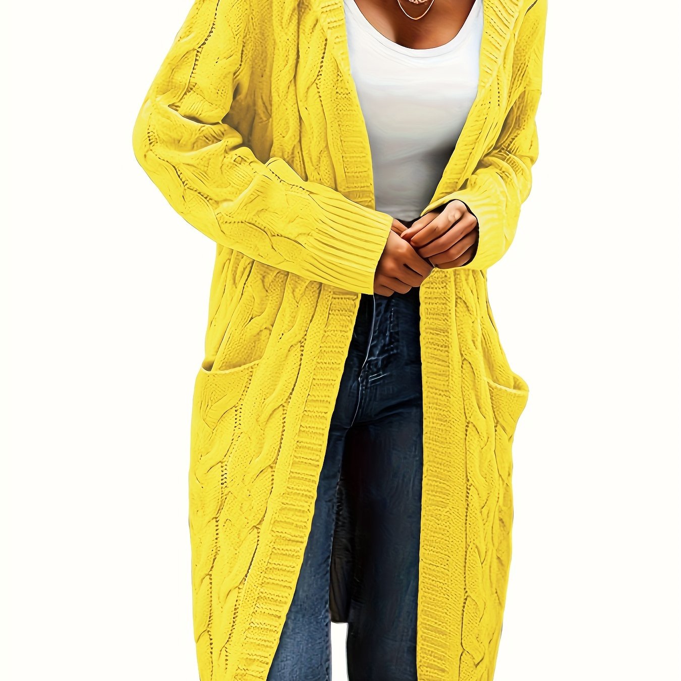 Gilet en maille sans col pour femme