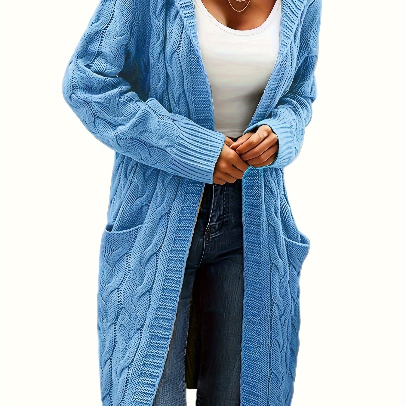 Gilet en maille sans col pour femme