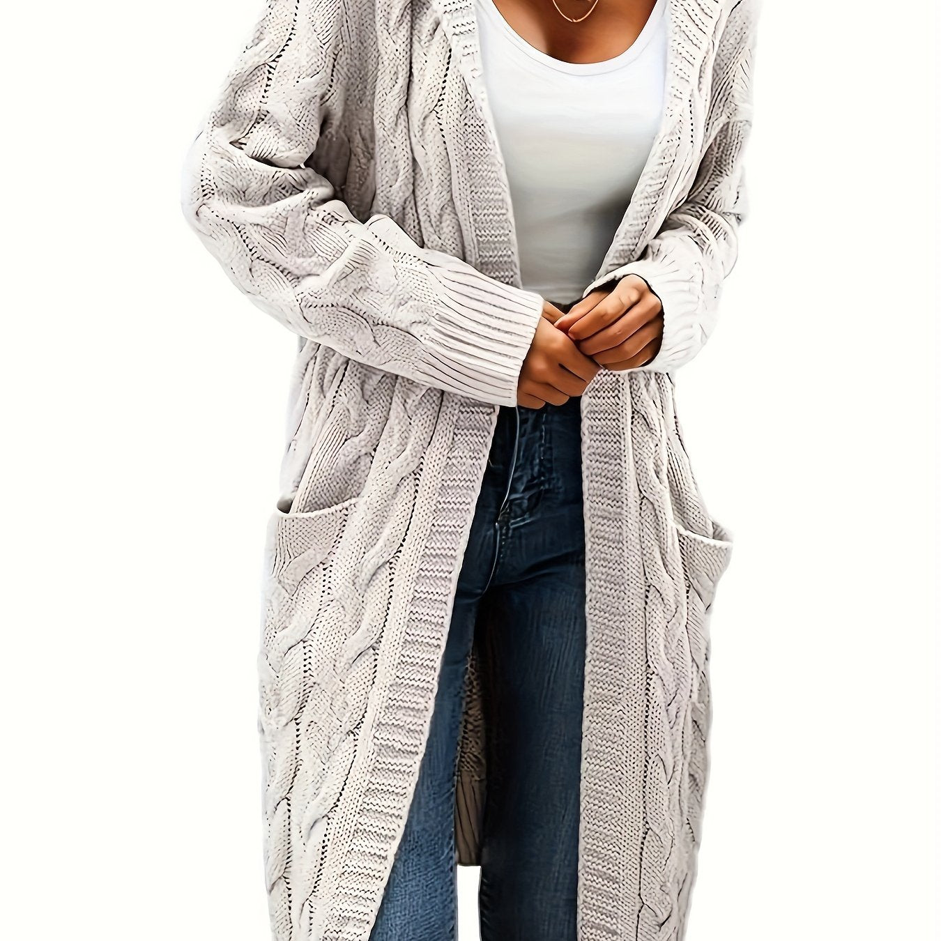 Gilet en maille sans col pour femme