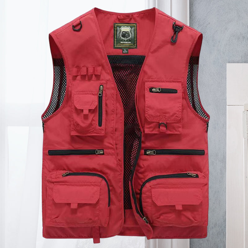 Gilet léger sans manches multi-poches homme pour randonnée