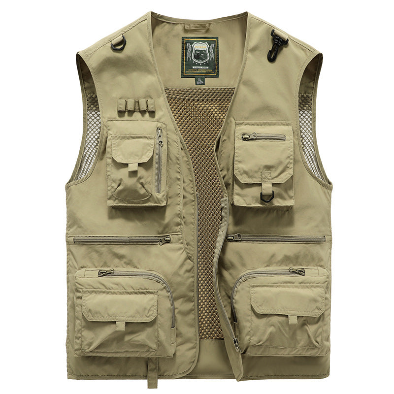 Gilet léger sans manches multi-poches homme pour randonnée
