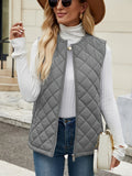 Gilet matelassé sans manches femme coupe ajustée