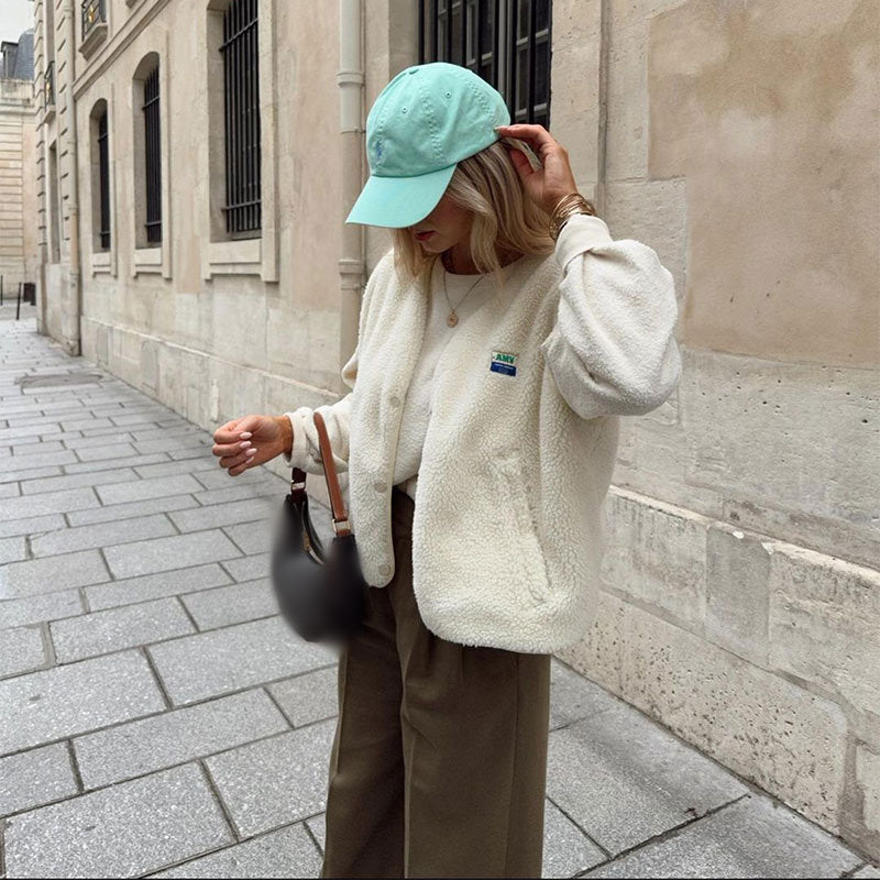 Gilet sans manches boutonné en laine femme