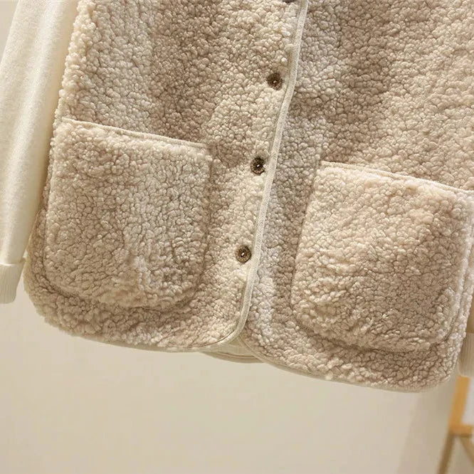 Gilet sans manches femme boutonné chaud automne hiver
