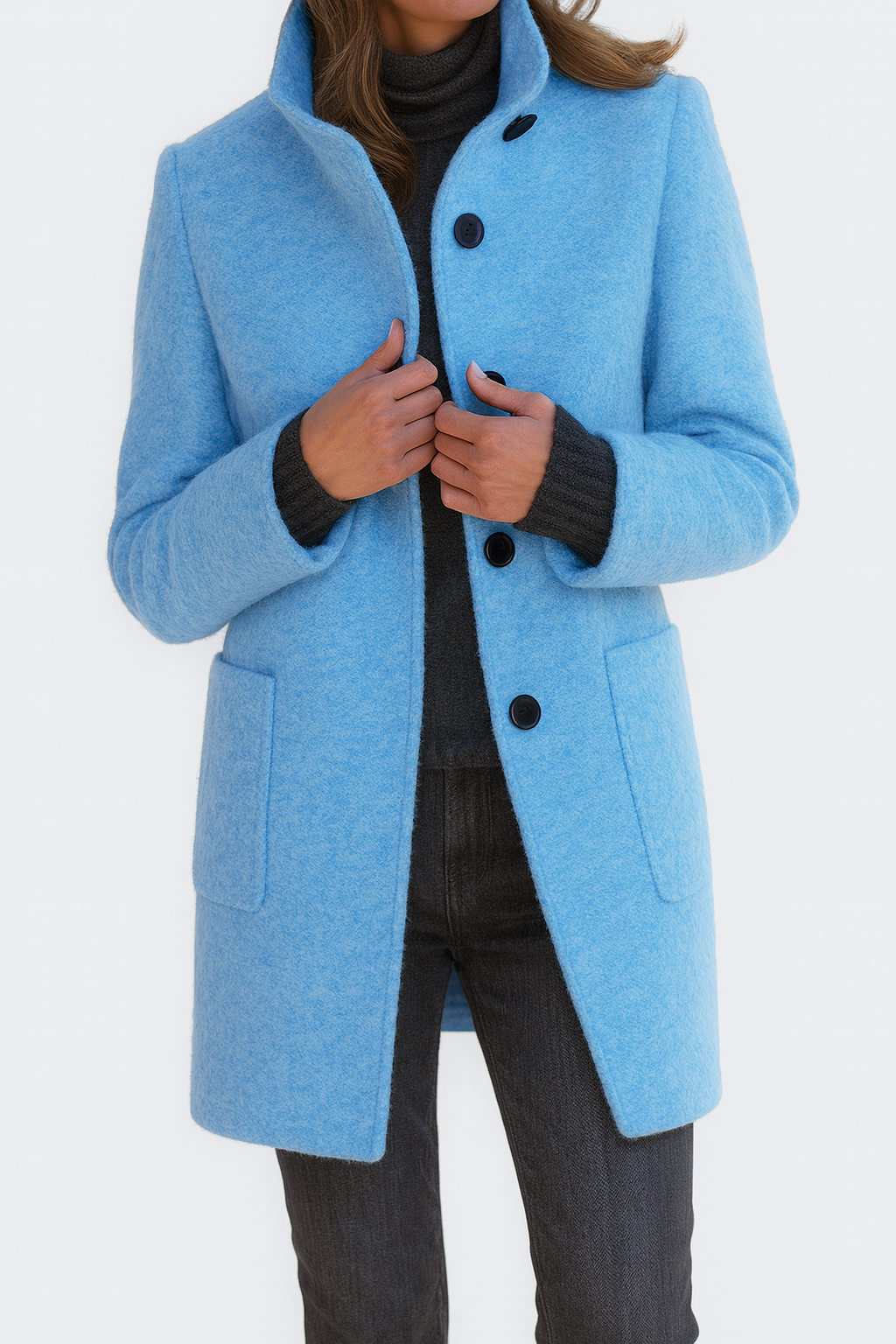 Honorine - Veste Laine Col Montant